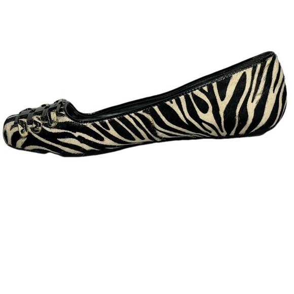 Calvin Klein Pazia Zebra Print Ballet Flats Size 7.5M - Picture 9 of 13